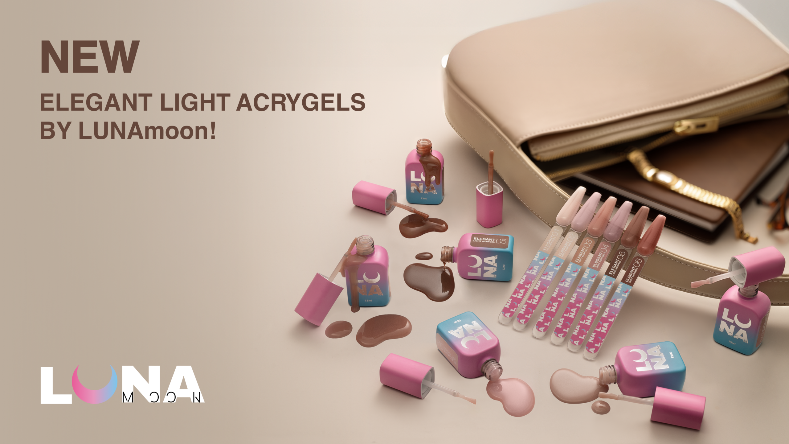 NEW: ELEGANT LIGHT ACRYGELS BY LUNAmoon!