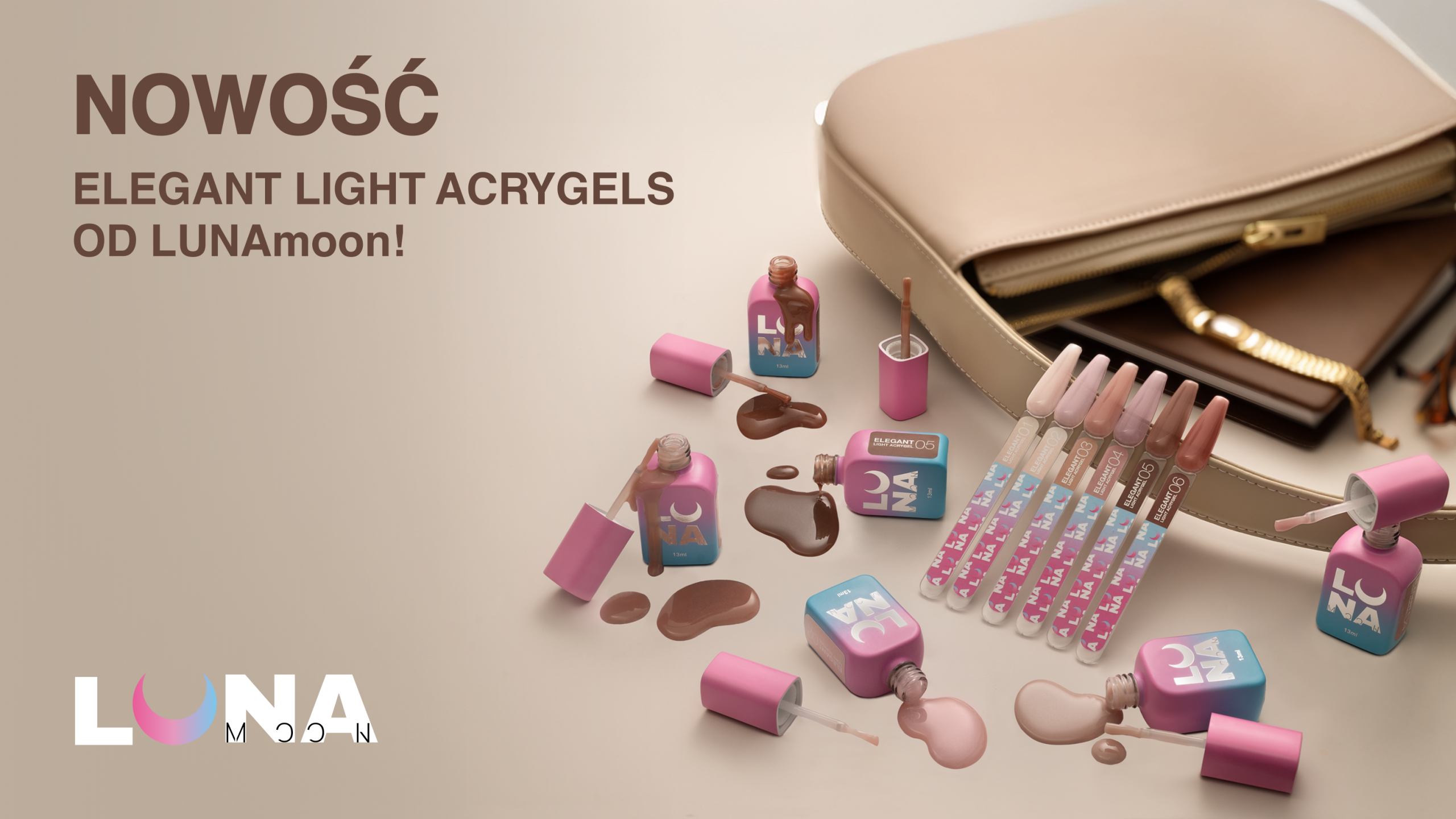 NOWOŚĆ: ELEGANT LIGHT ACRYGELS OD LUNAmoon!