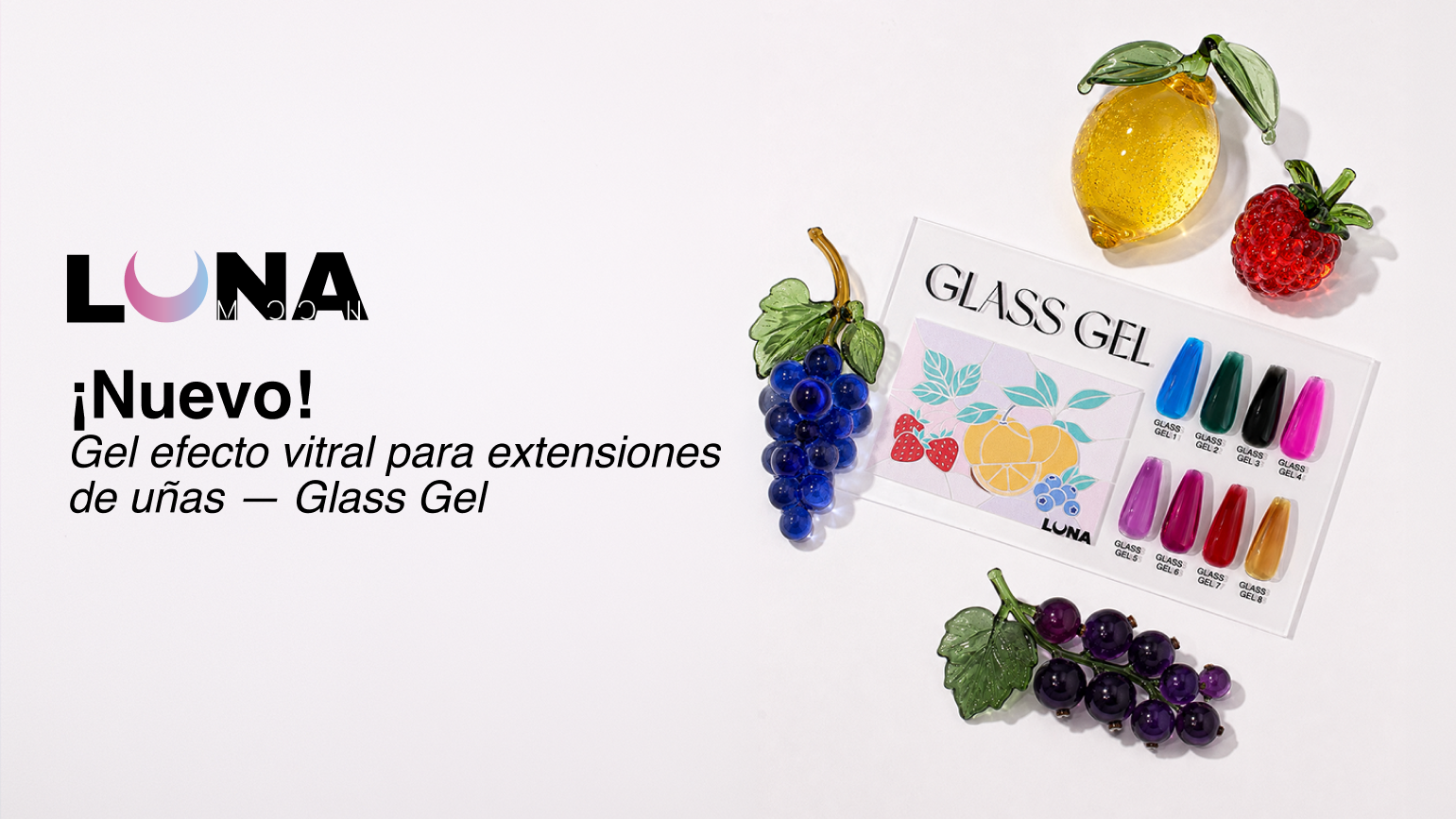 ¡Nuevo! Gel efecto vitral para extensiones de uñas — Glass Gel